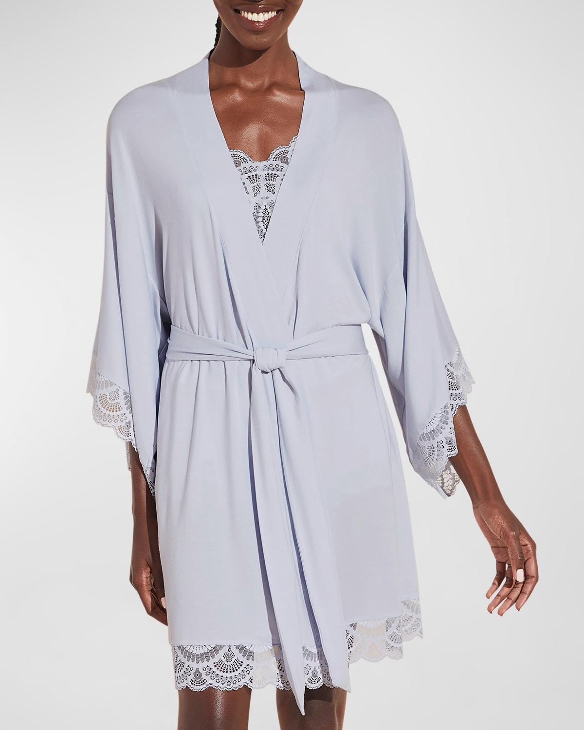 Eberjey Mariana Lace Trim Jersey Robe Product Image