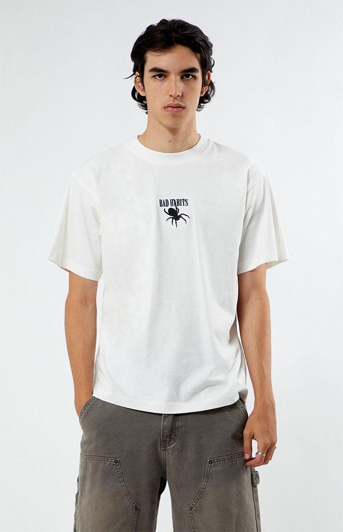 Mens Bad Habits Embroidered Oversized T-Shirt Product Image