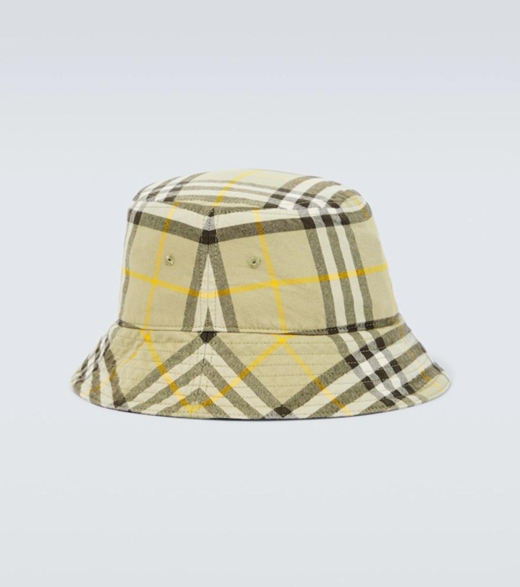 BURBERRY Archive Check Cotton Bucket Hat In Hunter Product Image