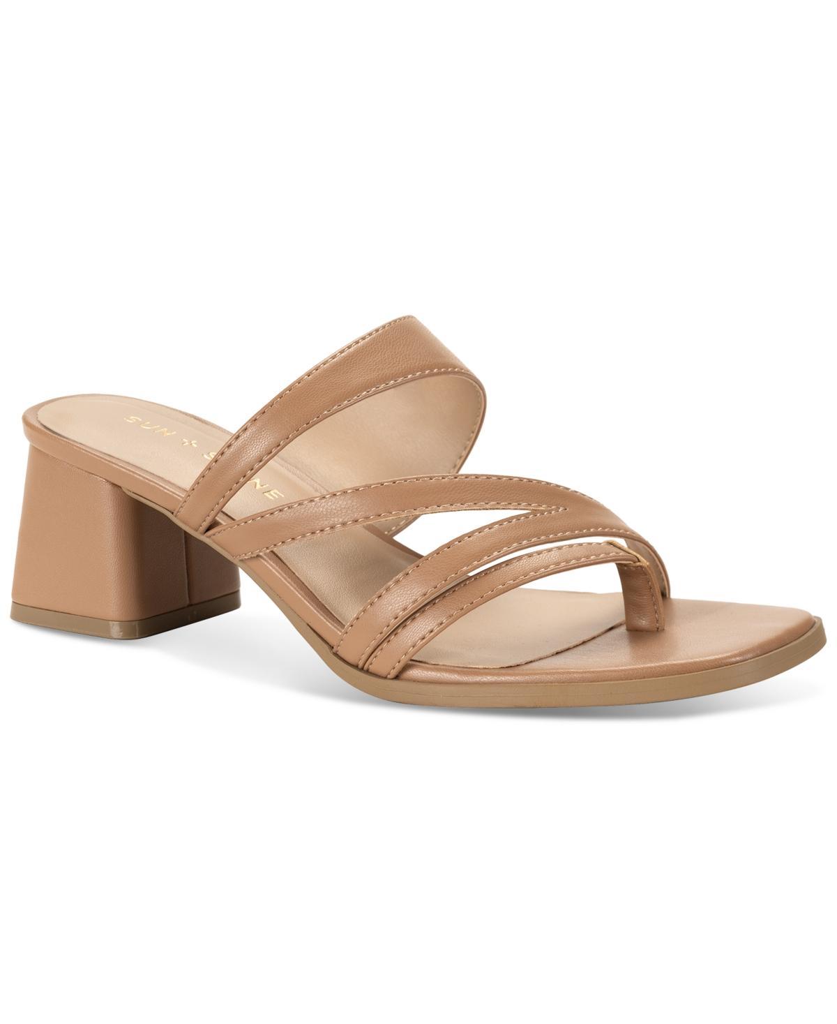 Sun + Stone Womens Baylinn Block Feel Slip On Dress Sandals, Created for Macys Product Image