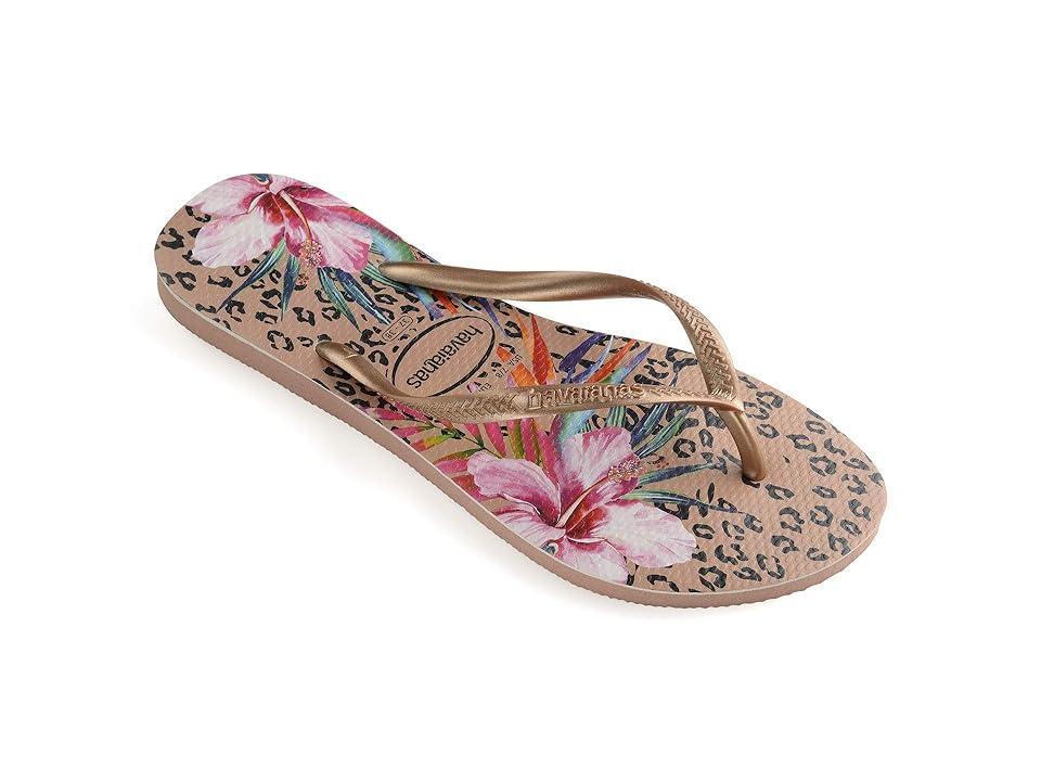 havaianas Womens Slim Animal Floral Print Flip-Flops Product Image