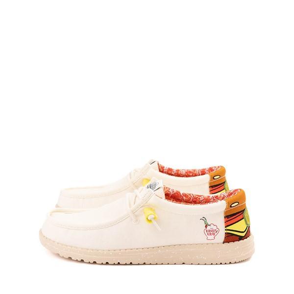 Mens HEYDUDE x SpongeBob SquarePants™ Krabby Patty Wally Slip-On Casual Shoe - Cream Product Image