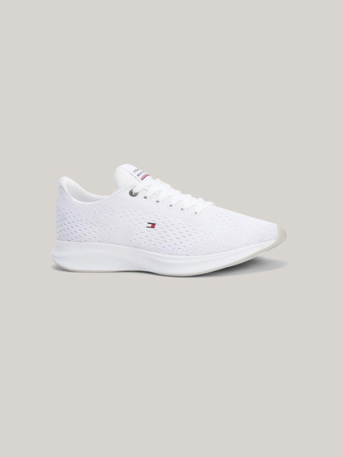 Tommy Hilfiger Men's Flag Logo Knit Sneaker - White - US 9 / EU 42 Product Image