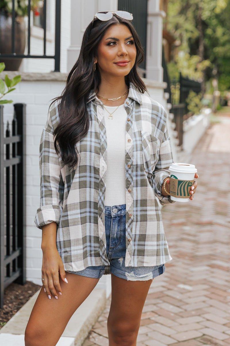 Green Plaid Button Down Shirt product image