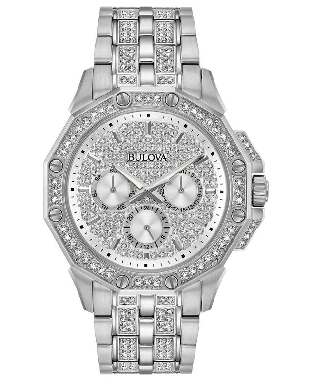 Men's Bulova Octava Crystal Accent Watch with Silver-Tone Dial (Model: 96C134) Product Image