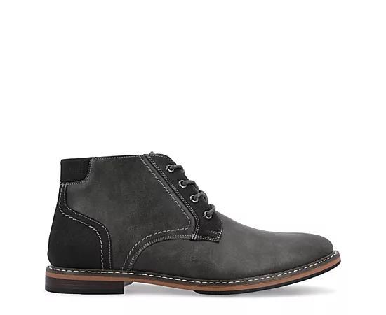 Vance Co. Franco Mens Plain Toe Chukka Boots Grey Product Image