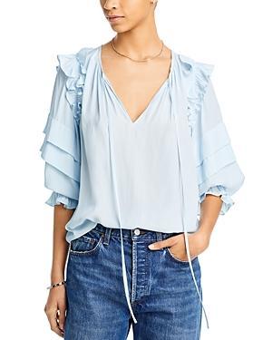 Ramy Brook Samira Ruffle Blouse Product Image