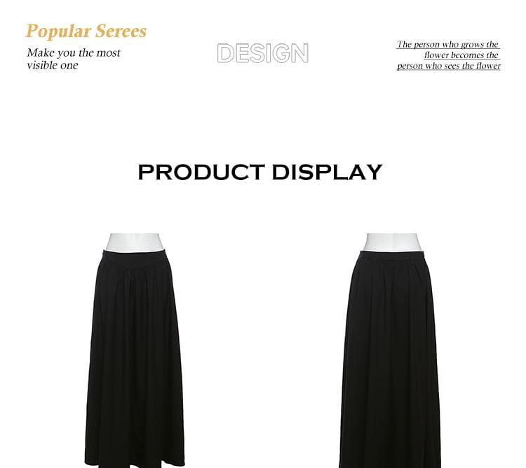 Low Rise Plain Maxi A-Line Skirt Product Image