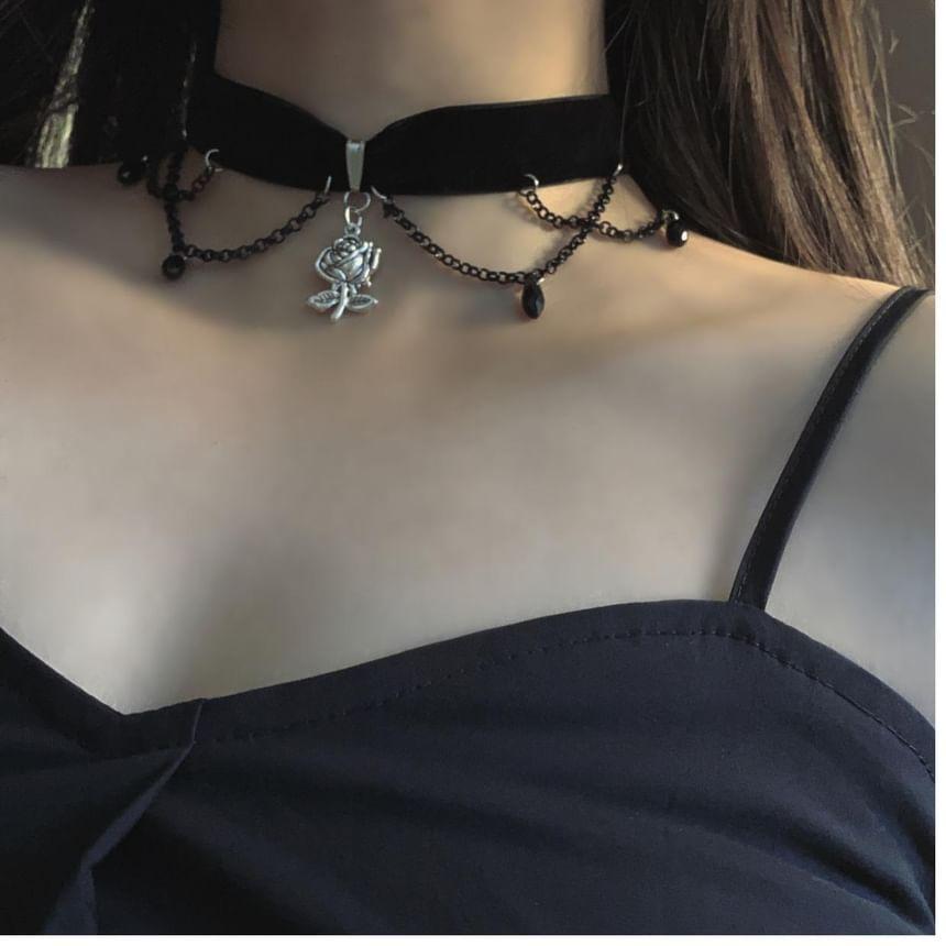 Floral Chained Choker Product Image