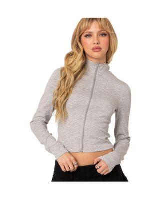 Womens Tessa high neck zip up cardigan Product Image