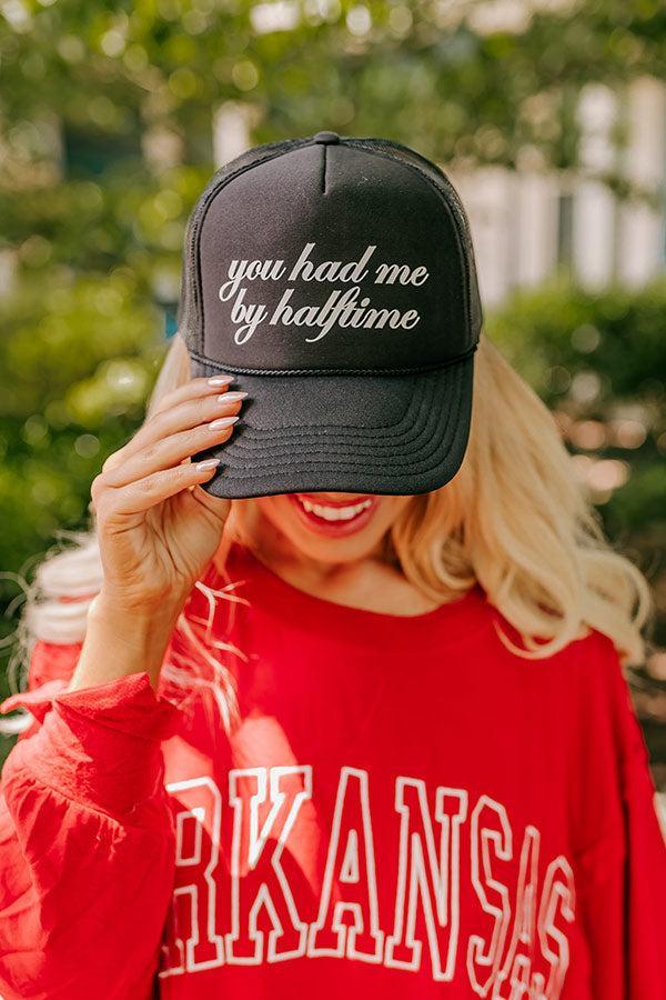 You Had Me By Halftime Trucker Hat in Black Product Image