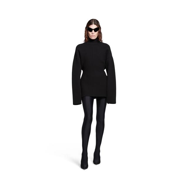 Women's Hourglass Turtleneck Sweater in Black Product Image