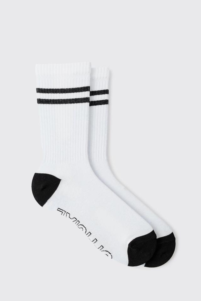 Official Sole Graphic Stripe Socks | boohooMAN USA Product Image