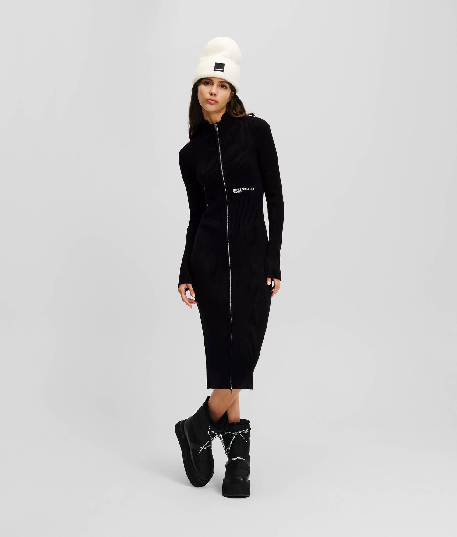 KLJ ZIP-FRONT KNIT DRESS product image