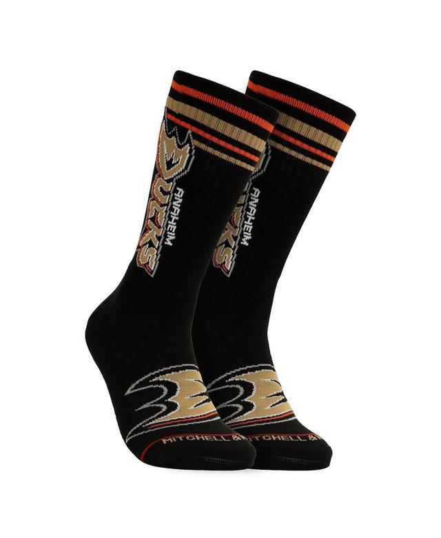 Mens Mitchell & Ness Black Anaheim Ducks Power Play Crew Socks Product Image