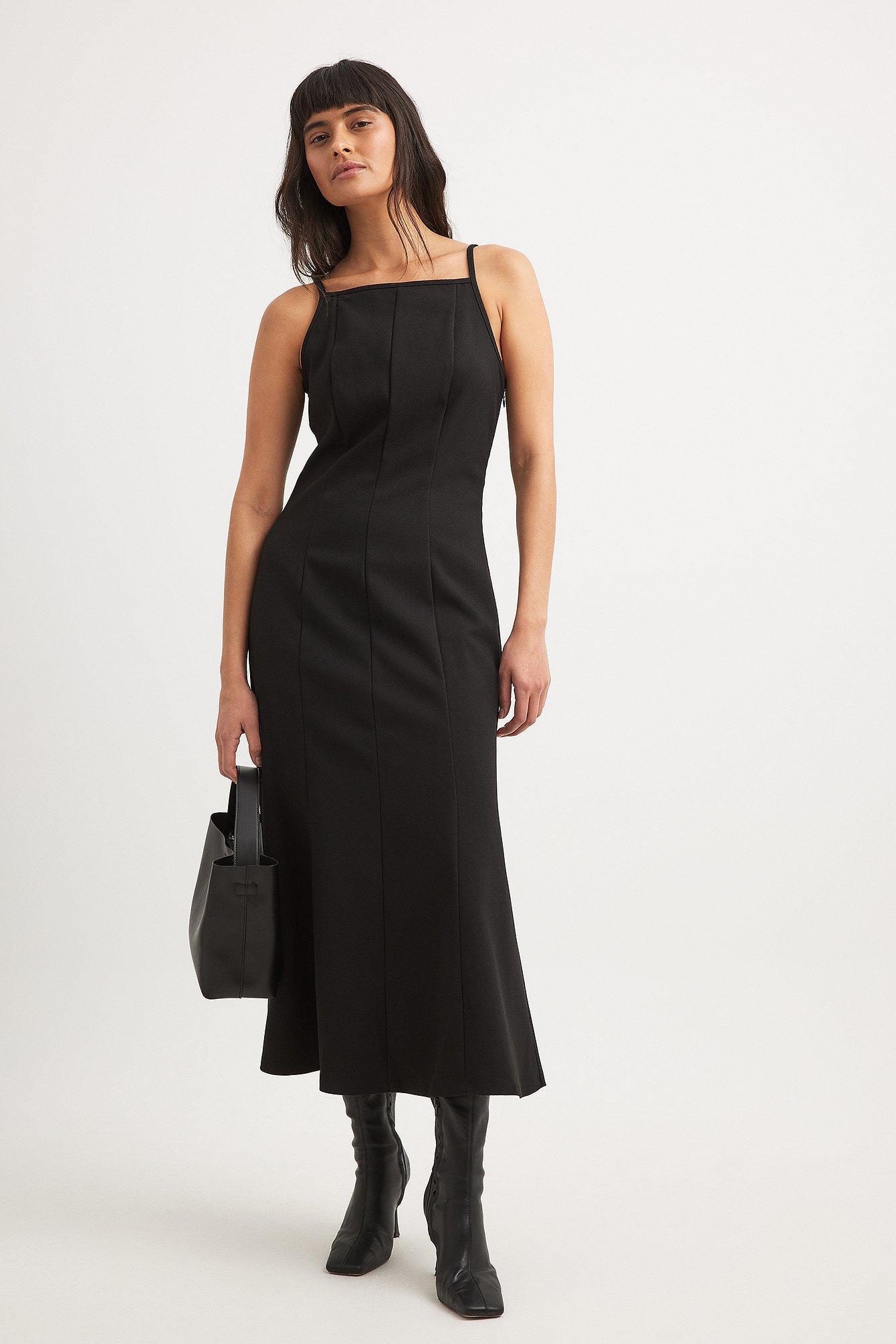 Deep Back Tie Detail Midi Dress product image