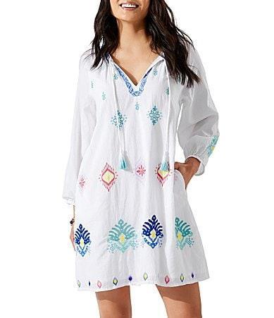 Watercolor Ikat Split-Neck Tunic Product Image