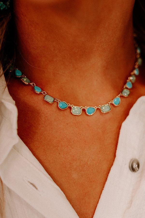 Perfectly Polished Necklace In Turquoise Product Image