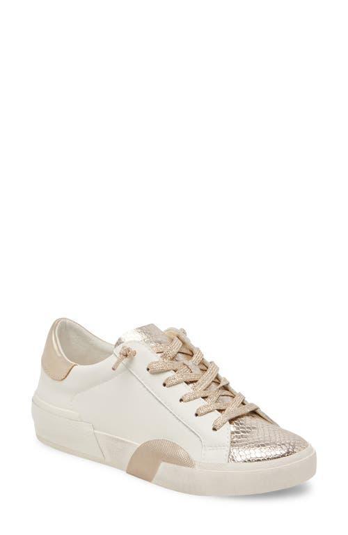 Zina Sneaker In White/tan Leather Product Image