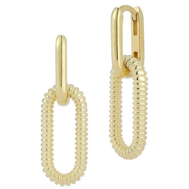 Sunkissed Sterling Twist Link Drop Earrings, Womens, Gold Tone Product Image