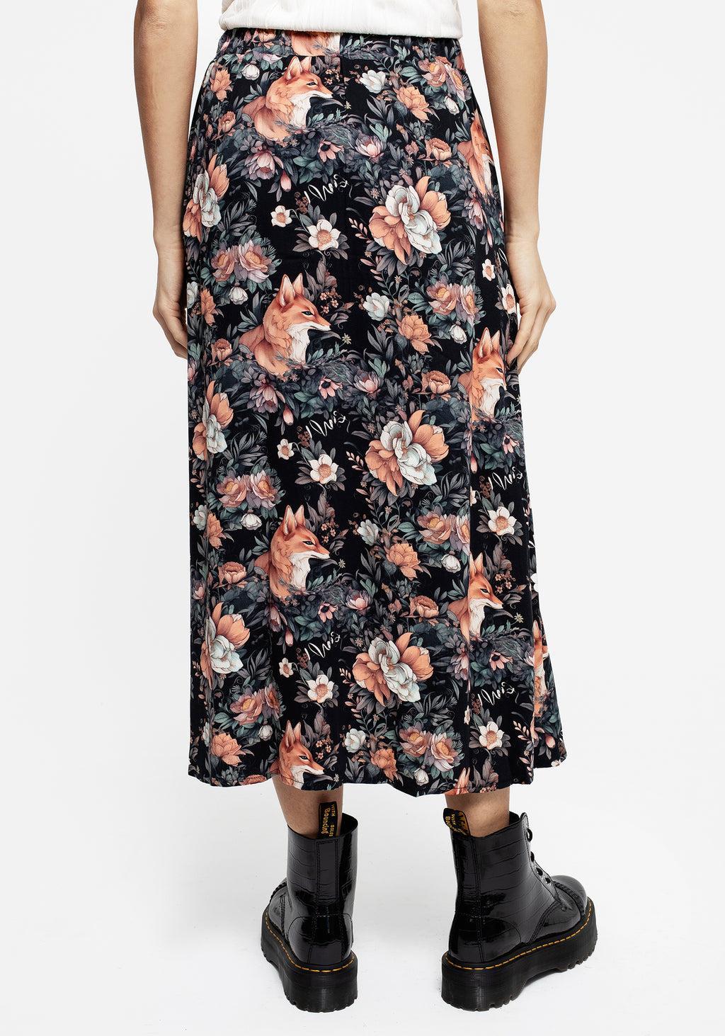 Reynard Fox Floral Print Midi Skirt Product Image