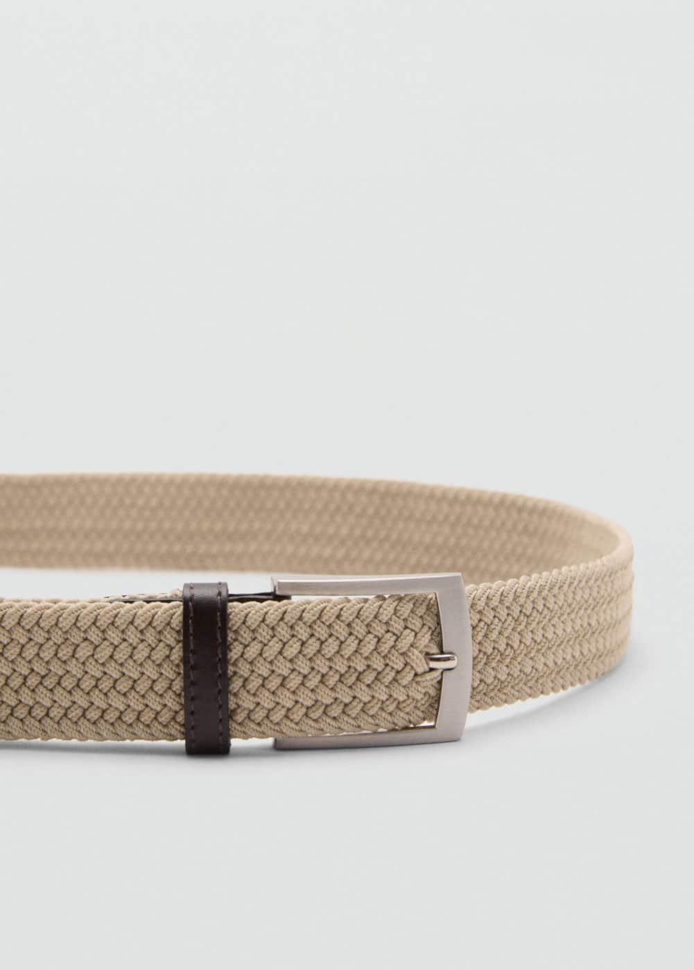 Braided elastic belt - Men | MANGO USA Product Image