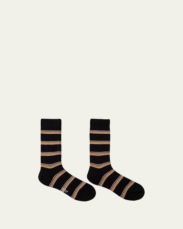 Mens Multiblock Ribbed Crew Socks Product Image