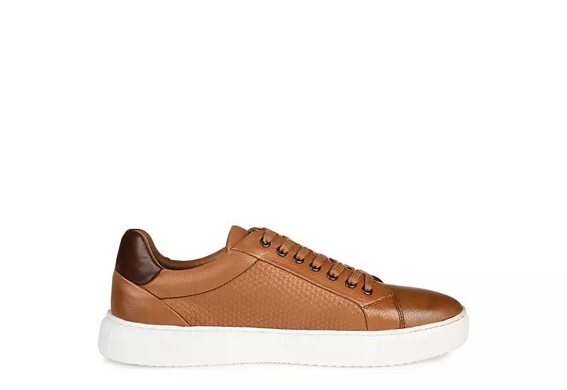 Thomas & Vine Canton Mens Leather Sneakers Red Product Image