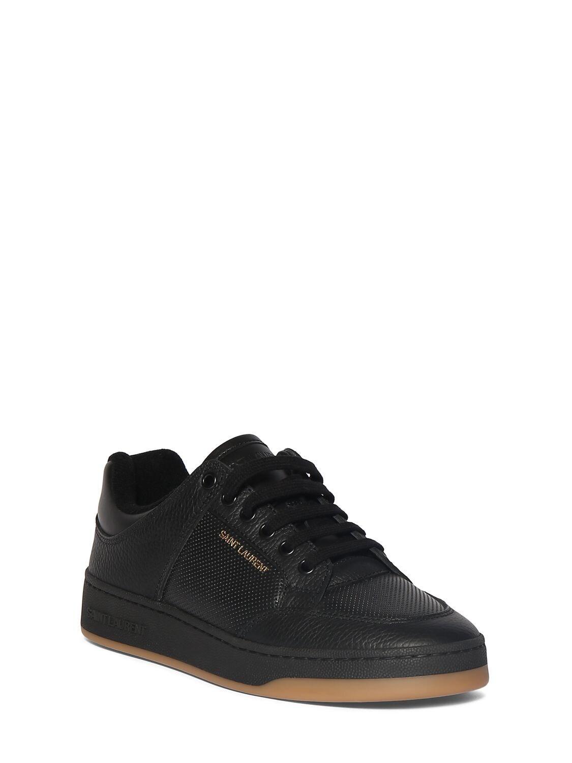 20mm Sl61 Low Top Leather Sneakers In Black Product Image