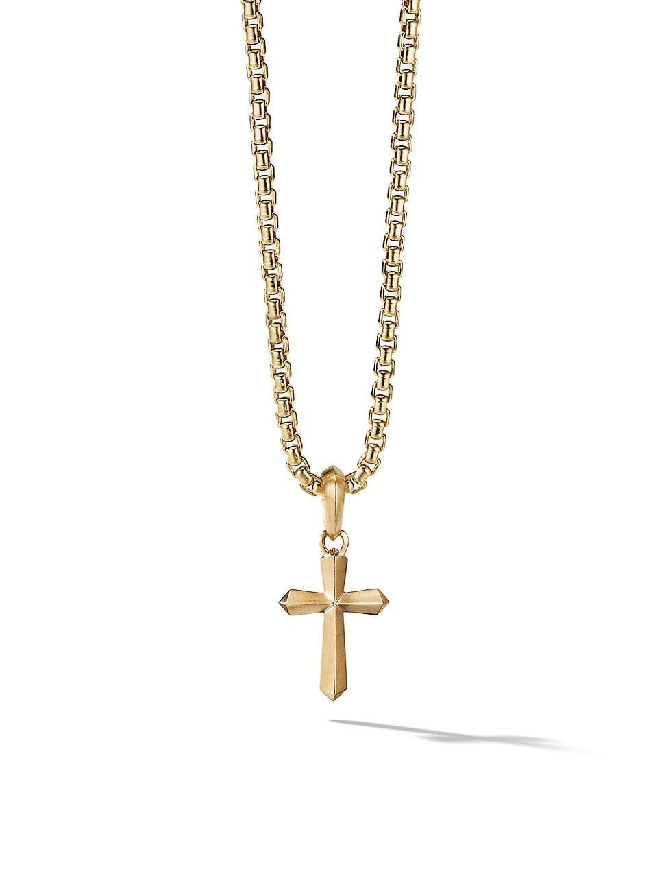 Mens Roman Cross Amulet in 18K Yellow Gold Product Image