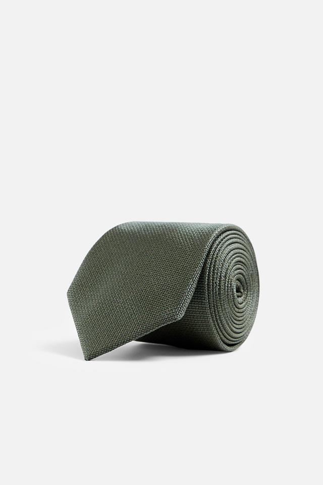 TEXTURED 100% SILK TIE Product Image