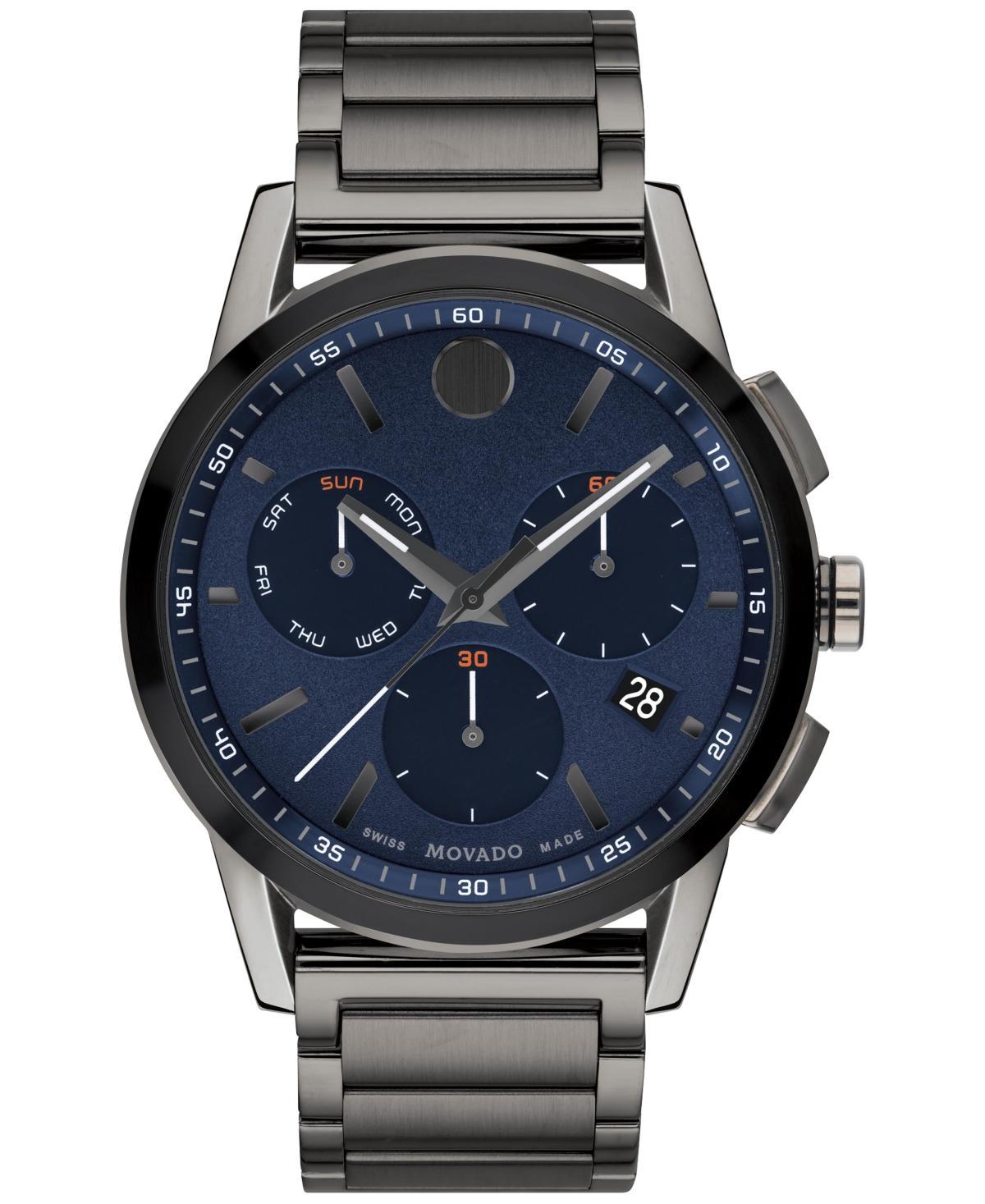 Men's Movado MuseumÂ® Sport Two-Tone PVD Chronograph Watch with Black Dial (Model: 0607558) Product Image