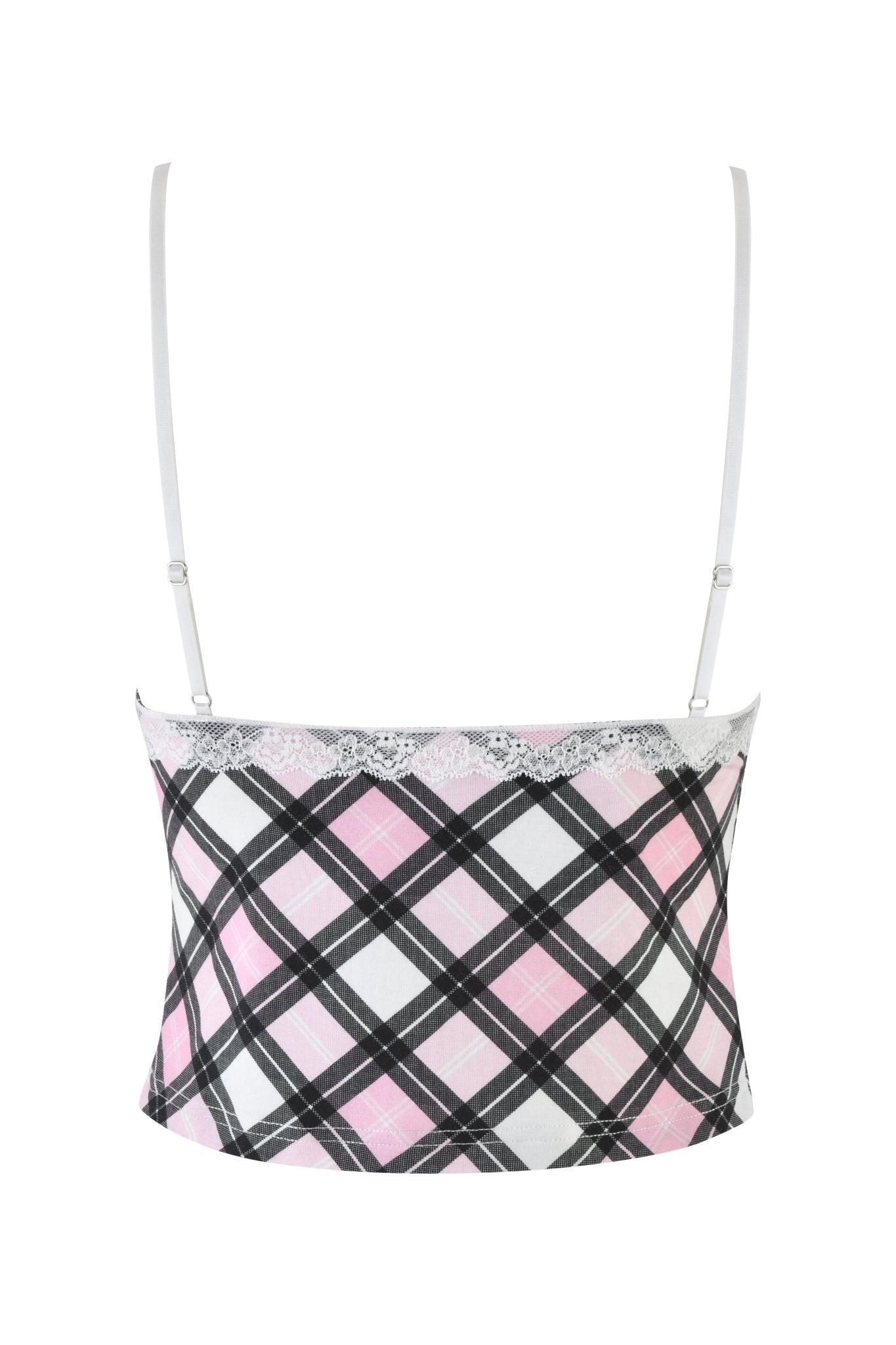 KENDRA PANT - PINK : PLAID Product Image