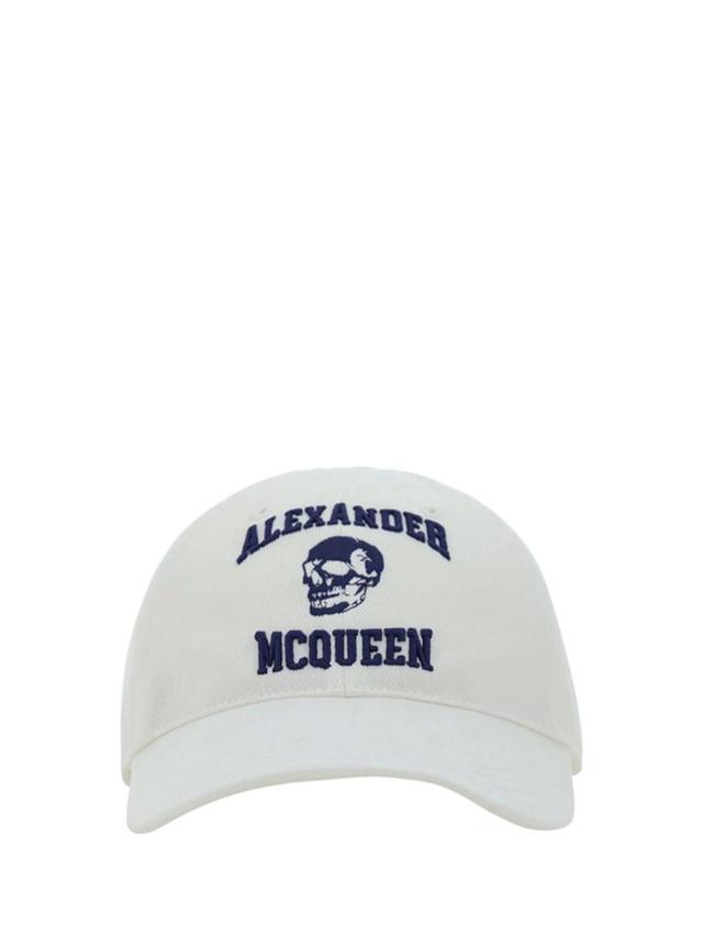 Logo Embroidered Baseball Cap In White Product Image