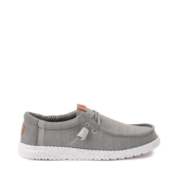 Mens HEYDUDE Wally Elevated Basics Slip-On Casual Shoe - Grey Product Image