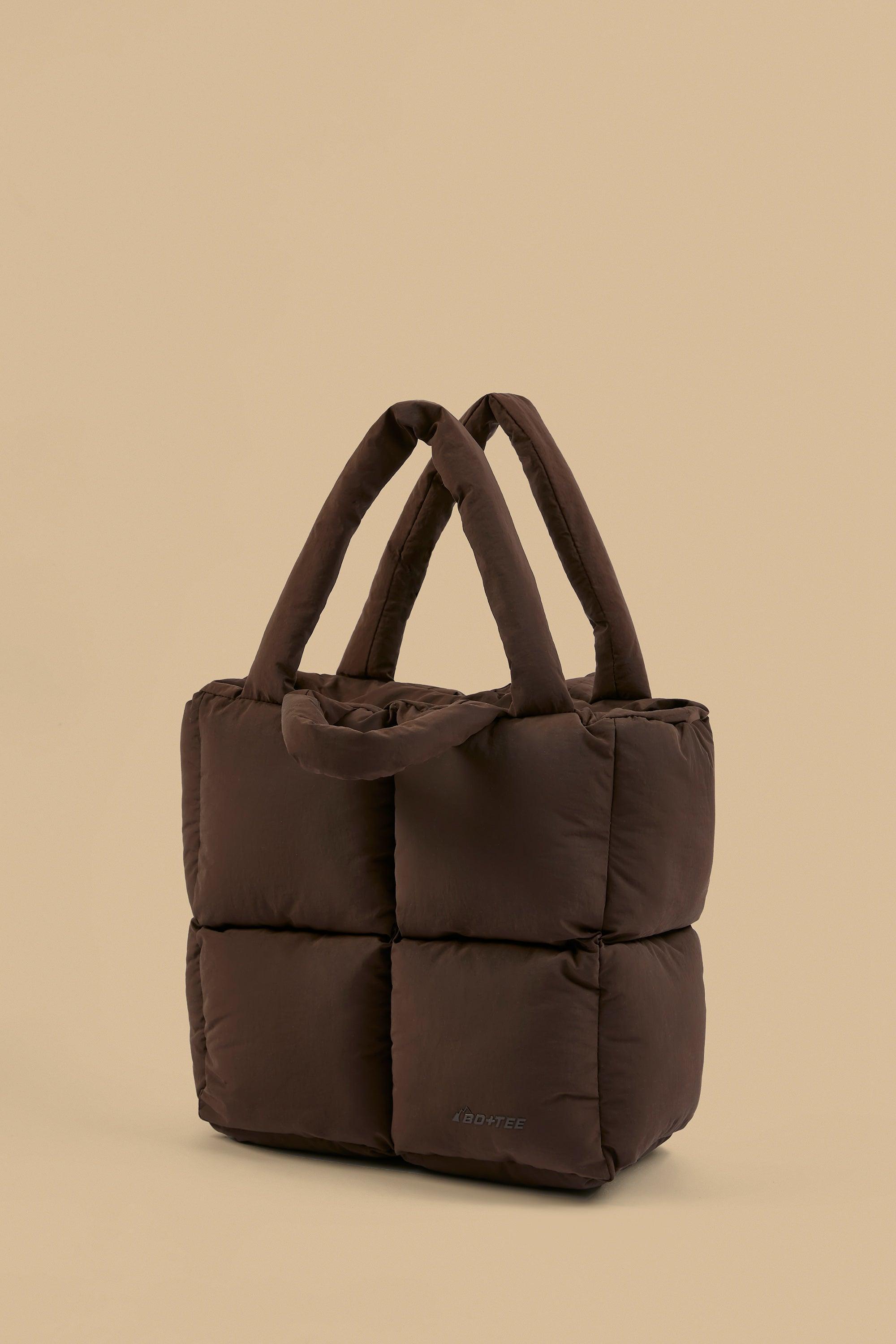 Quilted Puffer Bag in Mahogany Product Image