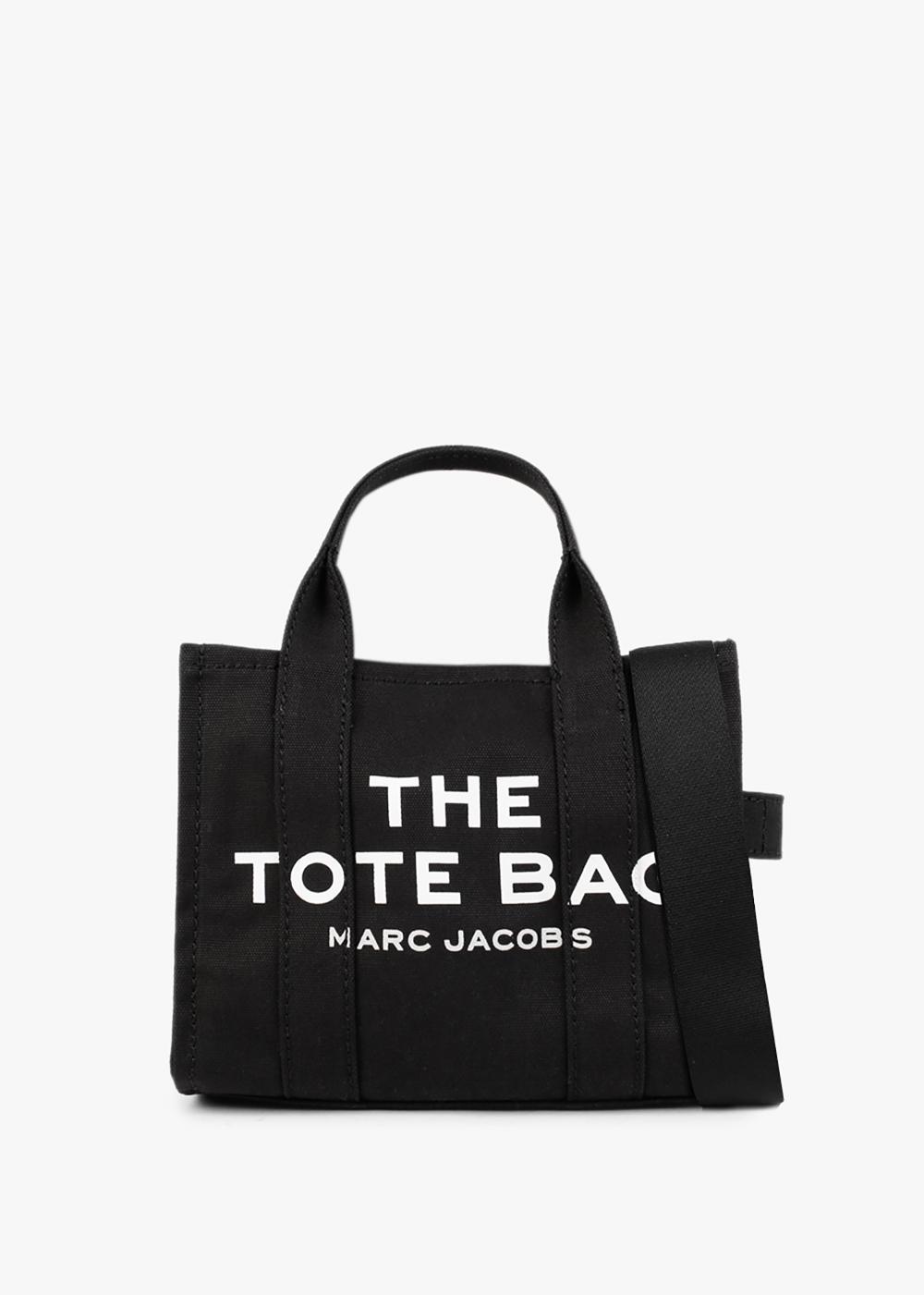 The Small Black Canvas Tote Bag In Black Fabric product image