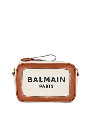 Balmain B-Army Logo Canvas & Leather Crossbody Camera Bag Product Image