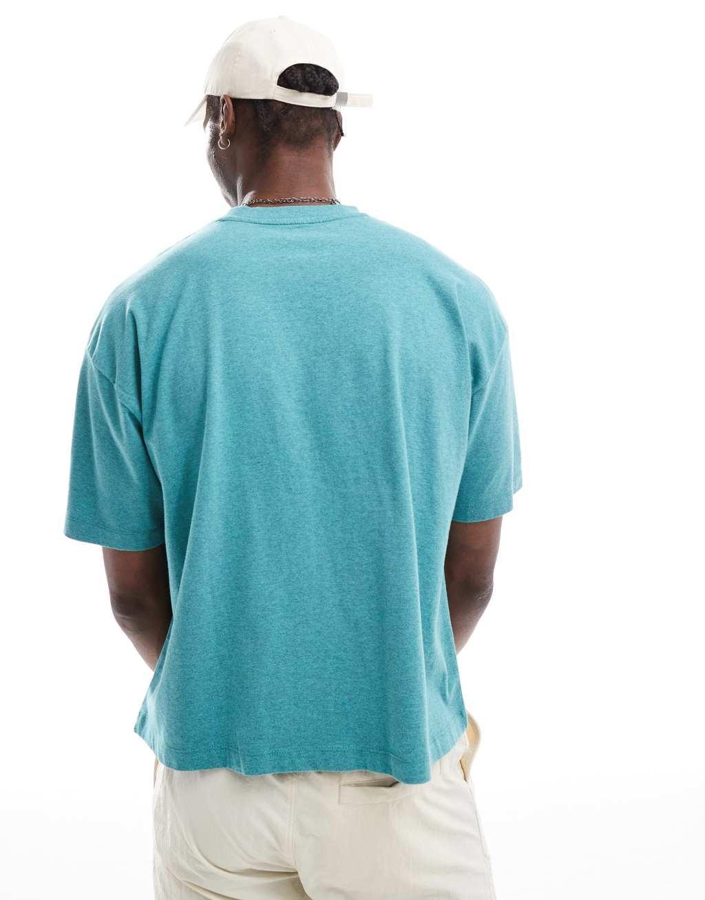 ASOS DESIGN oversized terra-dye t-shirt in turquoise Product Image