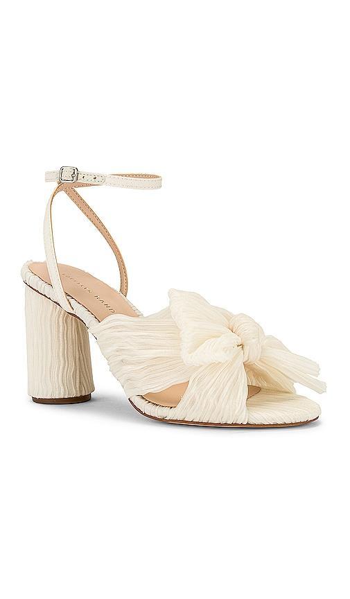 Loeffler Randall Camellia Pleated Bow Heel in White. - size 9.5 (also in 10, 6, 6.5, 7, 7.5, 8, 8.5, 9) Product Image