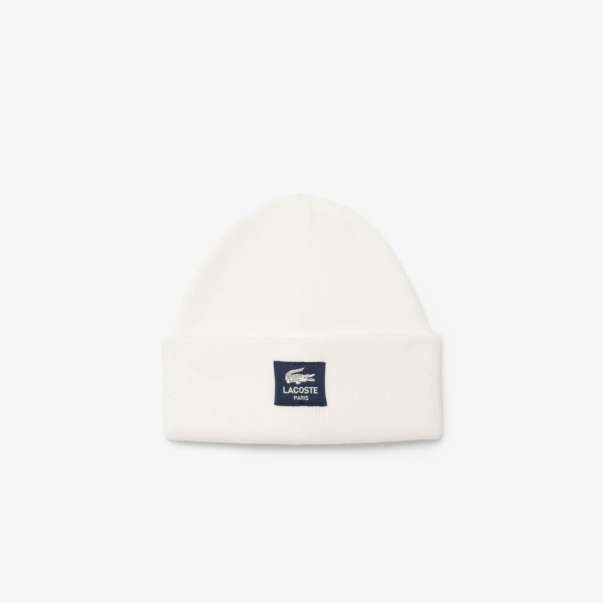 Ribbed Cotton Badge Beanie Product Image