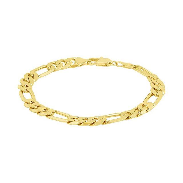 Sterling Forever Figaro Chain Bracelet, Gold Product Image