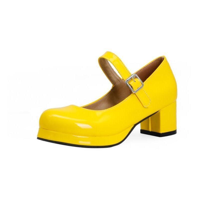 Block-Heel Patent Mary Jane Shoes Product Image