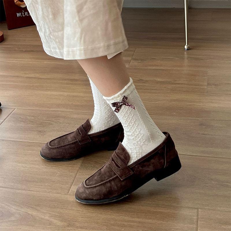 Plain Bow Socks Product Image