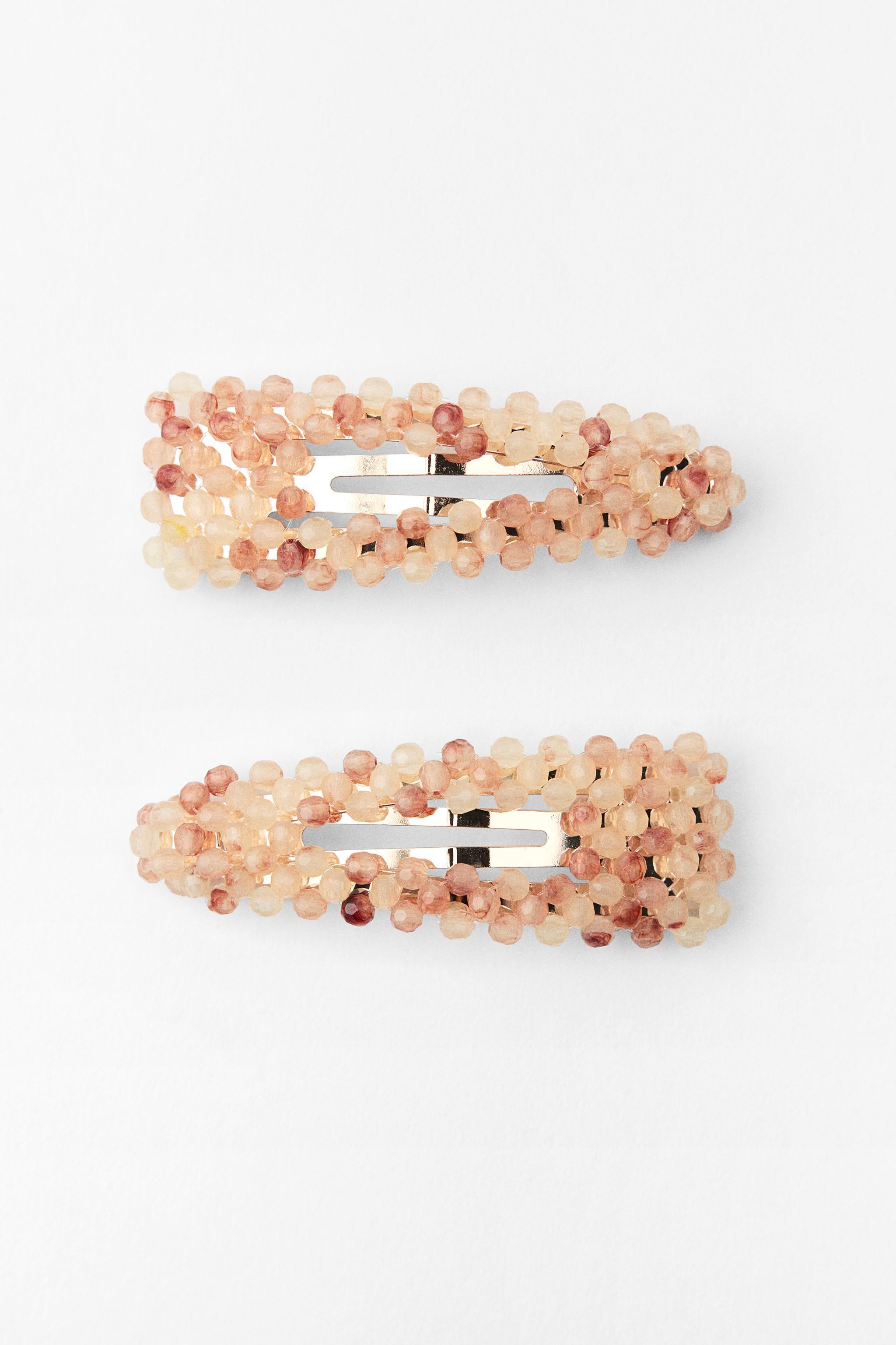 TWO PACK OF BEADED HAIR CLIPS Product Image