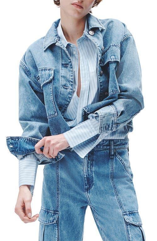 Womens Jaiden Denim Button-Front Shirt Jacket Product Image