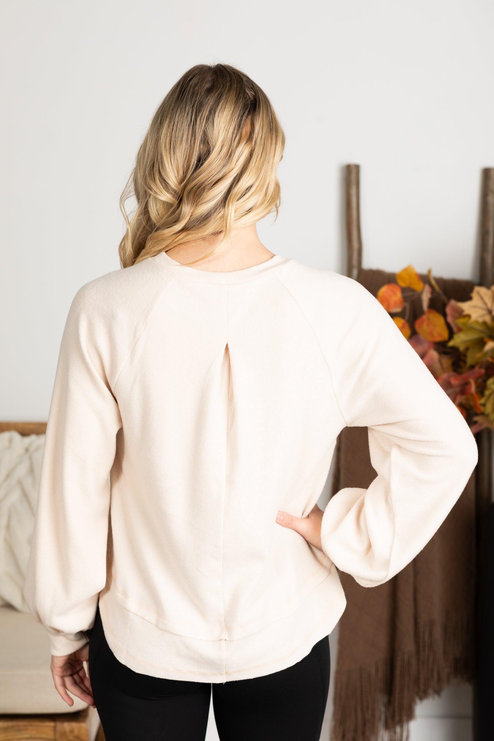 Casual Cutout Long Sleeve Knit Top Product Image