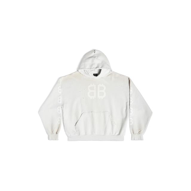 Men's Crypto Hoodie Medium Fit in White Product Image