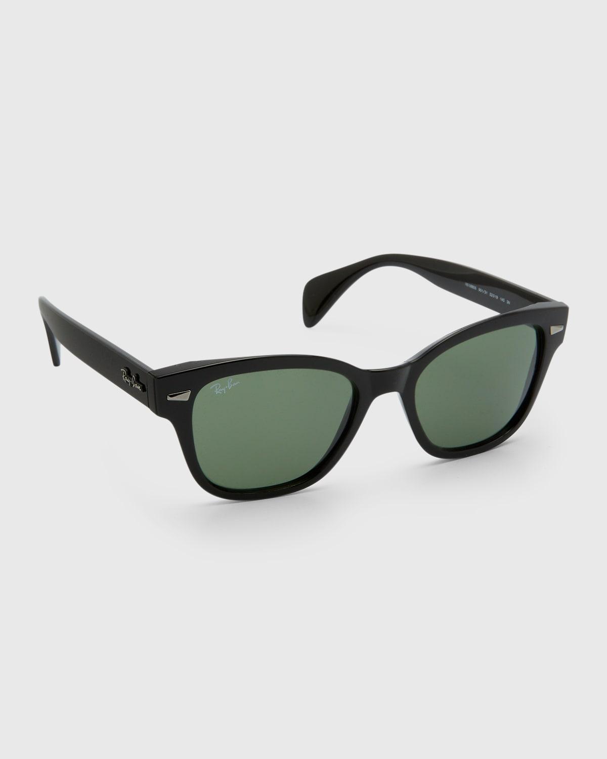 Ray-Ban Men's Square Logo Sunglasses - BLACK Product Image