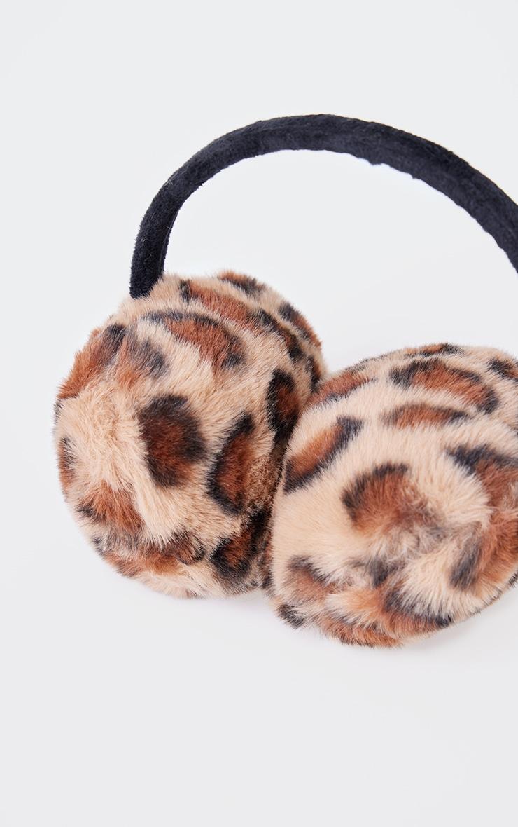 Leopard Faux Fur Ear Muffs Product Image